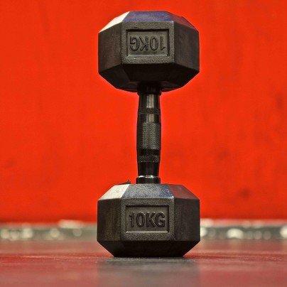 All Black Hexagonal Dumbell 10 kg