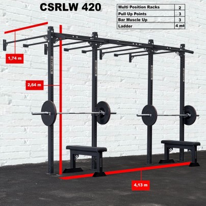 CROSS STATION + LADDER 420 WALLMOUNTED