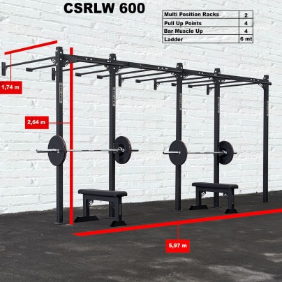 CROSS STATION + LADDER 600 WALLMOUNTED