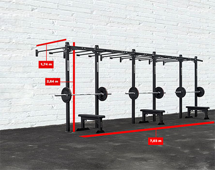 Cross Station + Ladder Wallmounted