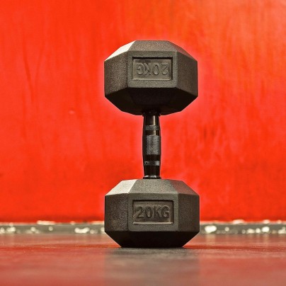 All Black Hexagonal Dumbell 20 kg