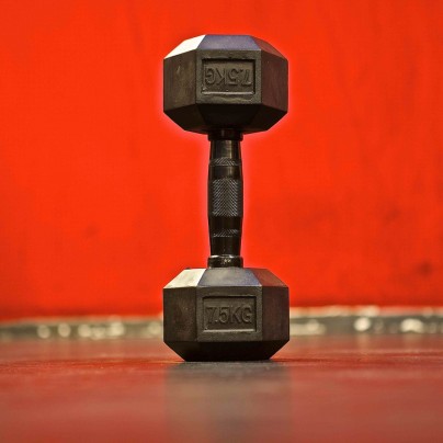 All Black Hexagonal Dumbell 7,5 kg